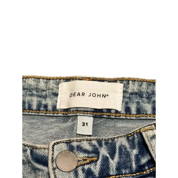 Dear John Women's Flared Side-Slit Hem Jeans Size 31 Light Wash - Picture 3 of 10